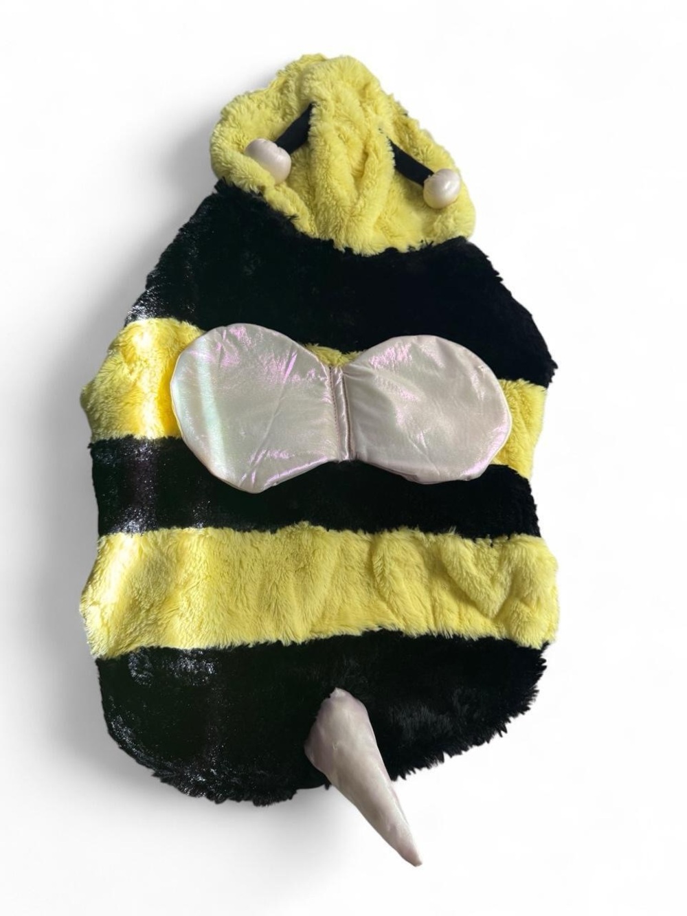Plush Bee Dog Costume Hoodie in Yellow & Black